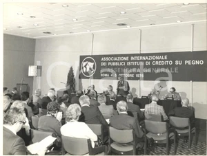 Fotografia d epoca originale 1976 ROMA Assemblea Istituti Credito su Pegno  Discorso Vitaliano PEDUZZI Foto 1