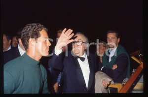 Fotografia d epoca originale 35mm vintage slide 1990 MOSTRA DI VENEZIA Federico FELLINI Ritratto regista 12 1
