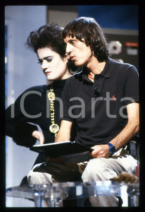 Fotografia d epoca originale 1987 RAI 2 GIALLO Dario ARGENTO e Coralina CATALDI TASSONI 35mm VINTAGE SLIDE 2 1