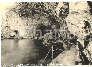 Fotografia d epoca originale 1965 ca CASTRO MARINA Grotta della ZINZULUSA Foto bozzetto per cartolina 15x10 1