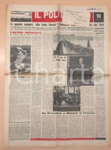 Giornale, rivista storica 1945 IL POLITECNICO Cosa fecero i tedeschi dopo il 1918 Rivista n°10 VITTORINI 1