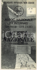 Materiale pubblicitario d’epoca 1970 ca TERRANEGRA DI PADOVA Museo Nazionale Internamento Pieghevole illustrato 1