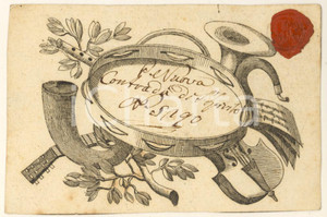 Oggetto da collezione cartaceo 1811 MILANO PORTA NUOVA Contrada S. SPIRITO 5290   Biglietto d invito 1