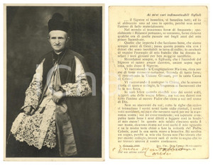 Autografo originale 1935 ca Arcivescovo Enrico MONTALBETTI  Foto seriale 1931 con AUTOGRAFO 1