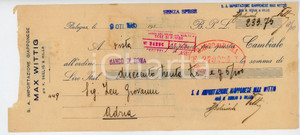 Documento originale, autentico 1935 Max WITTIG Importazione giapponese  Cambiale 25x11 cm 1 1