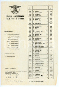 Oggetto da collezione cartaceo 1955 CICE Centre information Chemins de fer Européns ITALIA  GERMANIA IN TRENO 1