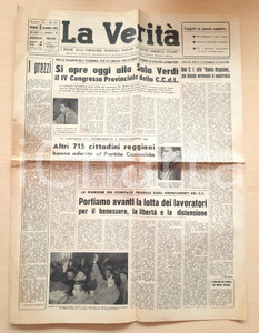 Giornale, rivista storica 1955 LA VERITÀ Opere fantasma a Viano  Vetto rinnovata da amministrazione PCI 1