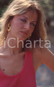 Fotografia d epoca originale 1980ca COSTUME Dalila DI LAZZARO primo piano dell attrice 35mm vintage slide 1