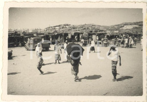 Fotografia d epoca originale 1935 ca AOI MOGADISCIO SOMALIA Mercato indigeno e accampamento Foto 9x6 cm 1