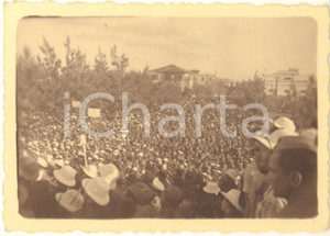 Fotografia d epoca originale 1935 AOI MOGADISCIO Guerra all Etiopia  Folla per gen. GRAZIANI Foto 9x6 cm 1