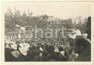 Fotografia d epoca originale 1935 AOI MOGADISCIO Guerra all Etiopia  Folla per gen. GRAZIANI Foto 9x6 cm 1