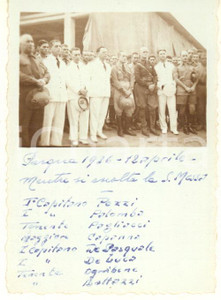 Fotografia d epoca originale Pasqua 1936 AOI MOGADISCIO Ufficiali durante la messa al campo Foto 6x8 cm 1