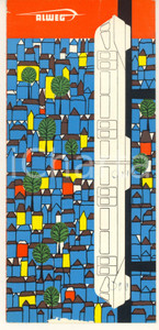 Materiale pubblicitario d’epoca 1960 ca KOLN GERMANY Ditta ALWEG  Treni monorotaia Pieghevole DEUTSCH 1