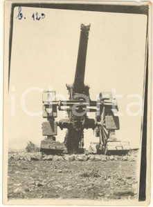 Fotografia d epoca originale 1936 AOI Guerra d  ETIOPIA  Cannone italiano in postazione Foto 6x9 cm 1