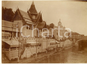 Fotografia d epoca originale 1911 EXPO TORINO Padiglioni Siam e Serbia  Birra Poretti Foto 11x9 cm 1
