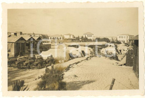 Fotografia d epoca originale 1936 AOI ETIOPIA Accampamento italiano  Tende e cannoni Foto 8x6 cm 1