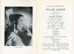 Libro, pubblicazione d epoca 1963 MILANO Teatro del Convegno  Balletto spagnolo di Pilar LOPEZ Programma 1