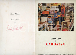 Autografo originale 1964 MILANO Galleria del Naviglio  Omaggio a Carlo CARDAZZO Catalogo AUTOGRAFO 1