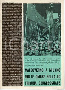 Giornale, rivista storica 1969 MILANO OGGI Anno I n. 23 Malgoverno a Milano  Congresso PCI  Mensile 1