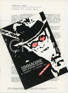 Materiale pubblicitario d’epoca 1987 MILANO Studio Marconi PRAGMA L immagine  Arte scienza teoria  Pieghevole 1