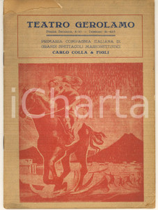 Materiale pubblicitario d’epoca 1910 MILANO Teatro GEROLAMO  Ballo Gli ultimi giorni di Pompei DANNEGGIATO 1