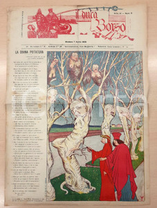 Giornale, rivista storica 1906 MODENA  IL DUCA BORSO Divina potatura Giornale satirico DANNEGGIATO 1