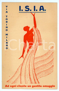 Oggetto da collezione cartaceo 1935 MILANO Via Torino  Tessuti I.S.I.A. Inaugurazione nuovo negozio  Invito 1