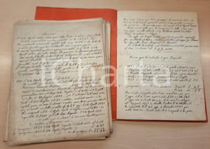 Manoscritto, lettera originale 19211933 BELLINZAGO NO Giacomo FRATTINI Memoriale  Curioso manoscritto 1