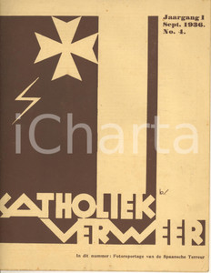 Giornale, rivista storica 1936 KATHOLIEK VERWEER Spaansche terreur  Haagsche Post pestilentia Anno I n°4 1