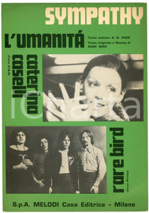 Oggetto da collezione cartaceo 1970 SYMPATHY / L UMANITÀ dei RARE BIRD e Caterina CASELLI Spartito MELODI 1
