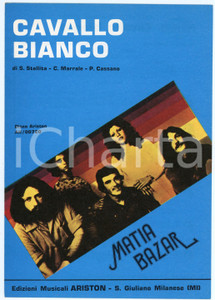 Oggetto da collezione cartaceo 1976 MATIA BAZAR Cavallo bianco  Edizioni musicali ARISTON Spartito 1