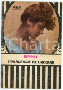 Libro, pubblicazione d epoca 1975 Francesco DE GREGORI Rimmel  Edizioni RCA Pubblicazione con spartiti 1