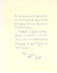 Autografo originale 1962 MILANO Lettera Giorgio KAUCISVILI in memoria del nonno  AUTOGRAFO 1