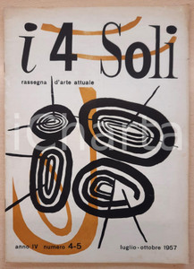 Giornale, rivista storica 1957 I 4 SOLI Rassegna d arte attuale Anno IV n45 Carla Accardi di Michel Tapiè 1