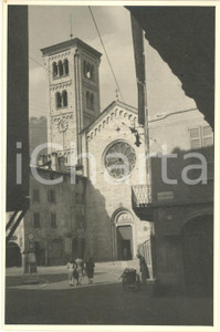 Fotografia d epoca originale 1960 ca COMO Basilica di San Fedele  Foto vintage animata 12x17 cm 1