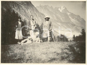 Fotografia d epoca originale 1930 ca Area di CHAMONIX  ALPI  Escursionisti Foto vintage 11x8 cm 1