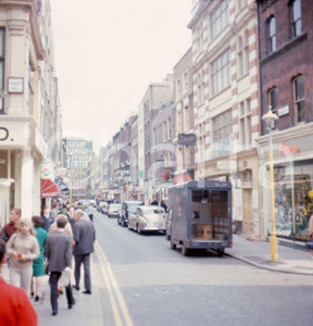 Fotografia d epoca originale 1970ca LONDON Carnaby Street DIAPOSITIVA ORIGINALE 1 1