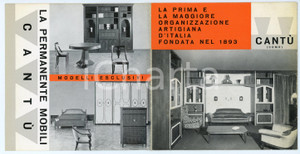 Materiale pubblicitario d’epoca 1955 ca CANTÙ CO La permanente mobili  Pieghevole ILLUSTRATO 1