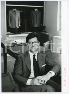 Fotografia d epoca originale 1990 ca ITALIA  MODA Massimo PIOMBO Ritratto dell imprenditore  Foto 18x24 cm 1