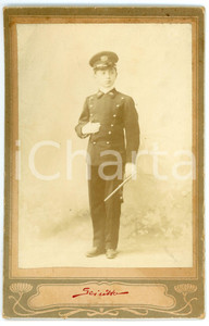 Fotografia d epoca originale 1930 ca GENOVA  REGIO ESERCITO Giovane allievo di accademia militare  SCIUTTO 1
