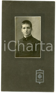 Fotografia d epoca originale 1910 ca GENOVA  REGIO ESERCITO Ritratto di un giovane allievo  Foto MONTABONE 1