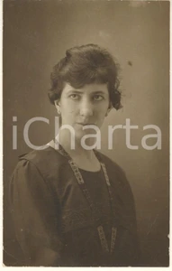 Fotografia d epoca originale 1919 ALASSIO SV Ritratto di Maurina BEFFA Foto L. PICCIONI 9x14 cm 1