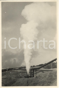 Fotografia d epoca originale 1950 ca LARDERELLO PI Soffioni boraciferi e tubi per il vapore  Foto 12x18 1