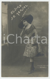Cartolina originale da collezione 1920 ca GENOVA Elvire DE NERVAL Ritratto  Cartolina MONTABONE FP NV 1