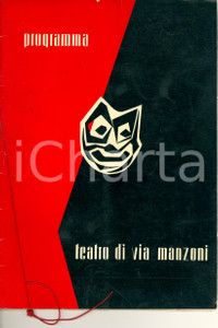 Materiale pubblicitario d’epoca 1953 MILANO Teatro di via Manzoni  Programma stagione 195859 1