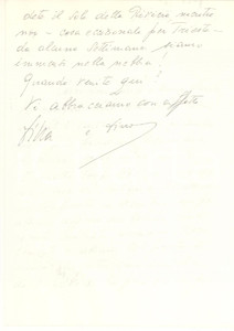Autografo originale 1989 TRIESTE Lettera Dino SARAVAL a una coppia di amici Autografo 1
