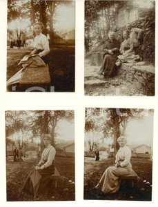 Fotografia d epoca originale Ottobre 1912 SANT ANTONIO / LAGO DELLA BALMA Escursionisti Lotto 4 foto 8x11 cm 1