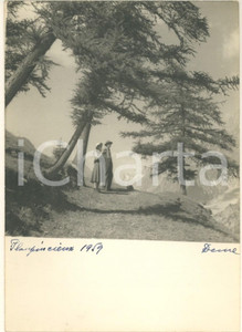 Fotografia d epoca originale 1959 PLANPINCIEUX /COURMAYEUR Escursionisti Foto artistica vintage 11x15 cm 1