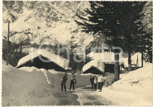 Fotografia d epoca originale 1959 Area di COURMAYEUR Paese sommerso dalla neve  Foto vintage 11x15 cm 1