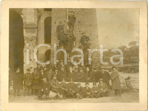 Fotografia d epoca originale 1930 ca ROMA COLOSSEO Scala Vigili del Fuoco  Festa S. Antonio FOTO DANNEGGIATA 1